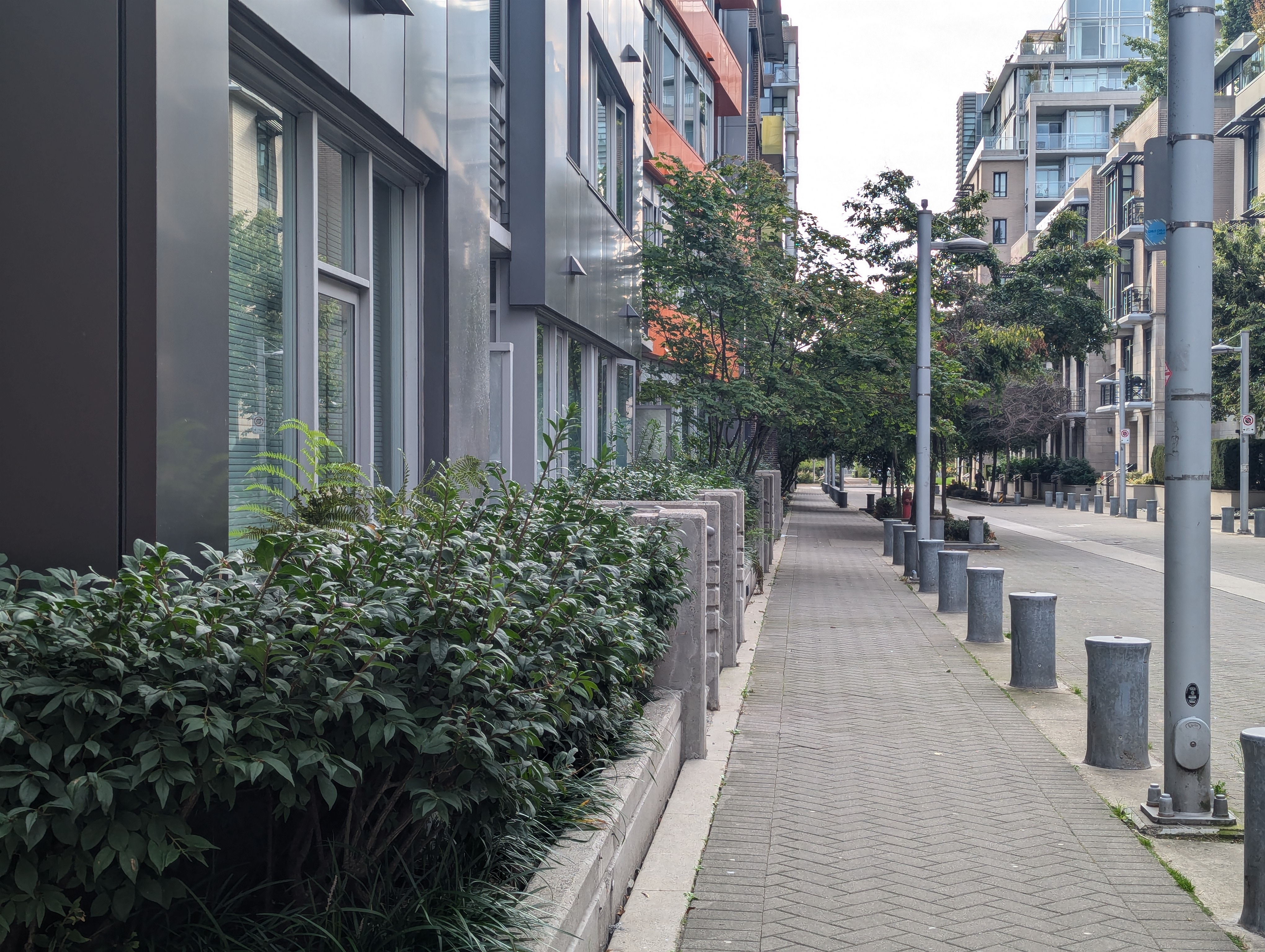 The road in front of the building